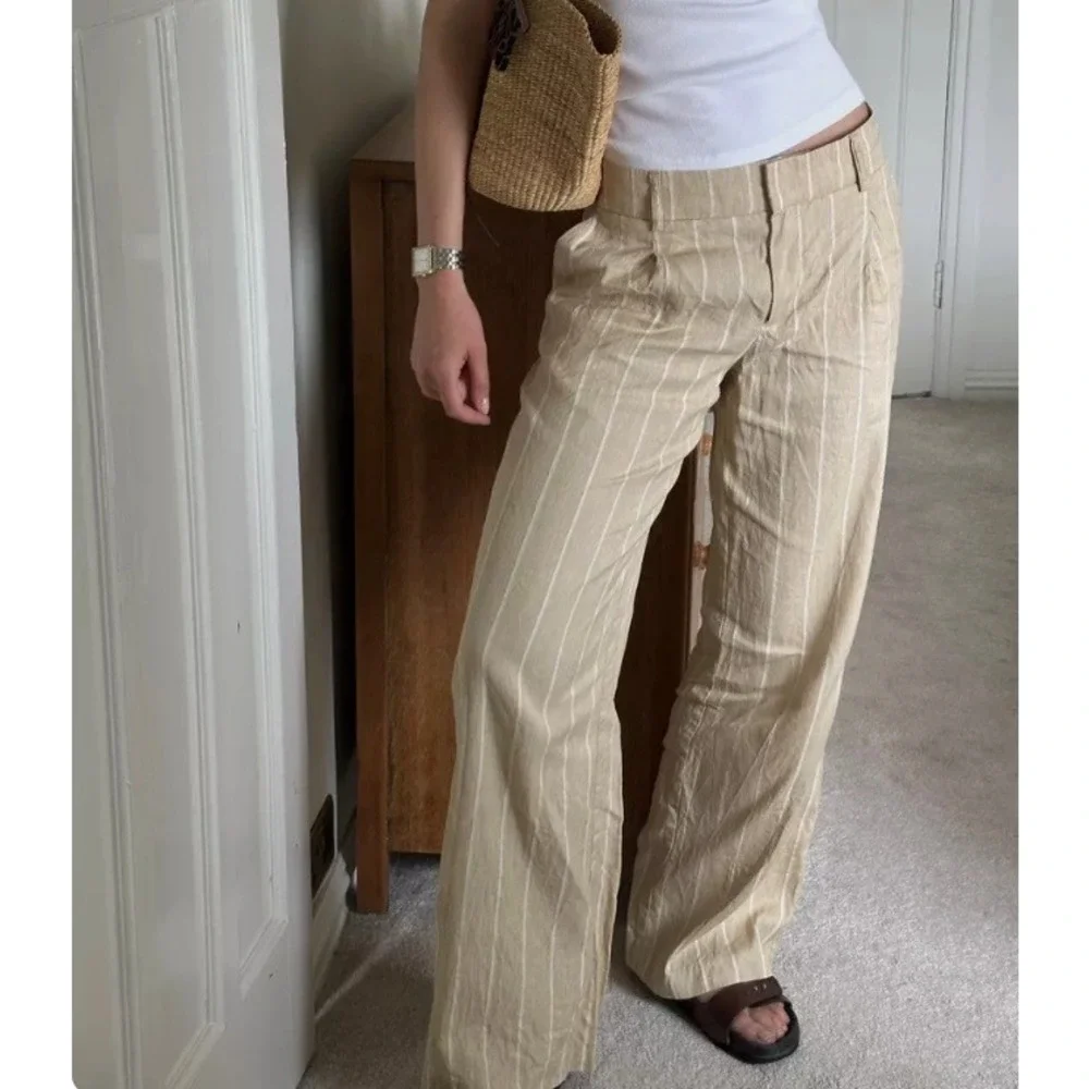 Sezane Theophile High Rise Wide Leg Trousers Size 40 (US 10) Inseam 32